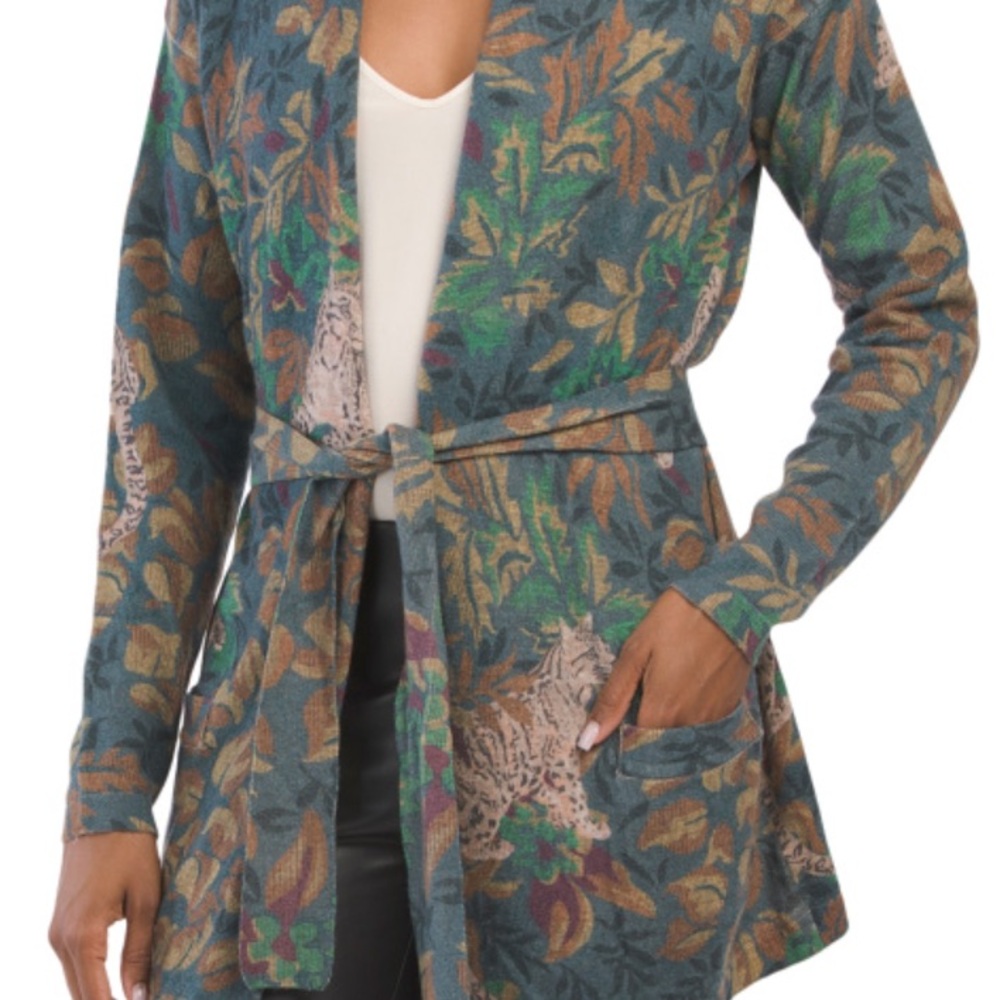 Johnny Was Multicolor Patterned Cardigan - image 2